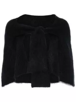 Jil Sander фактурный кейп, черный