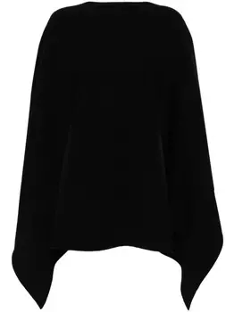 Jil Sander фетровый кейп, черный