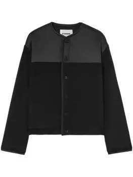 Jil Sander флисовая куртка из шерсти, черный