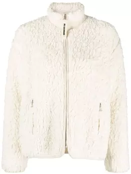 Jil Sander флисовая толстовка на молнии, нейтральный цвет
