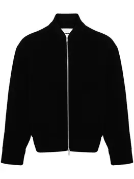 Jil Sander флисовый кардиган на молнии, черный