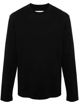 Jil Sander футболка из хлопка с логотипом, черный