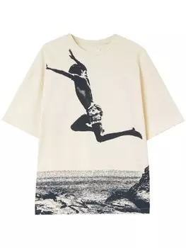 Jil Sander футболка с графичным принтом, белый