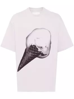 Jil Sander футболка с графичным принтом, фиолетовый