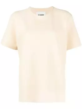 Jil Sander футболка с круглым вырезом и короткими рукавами, нейтральный цвет