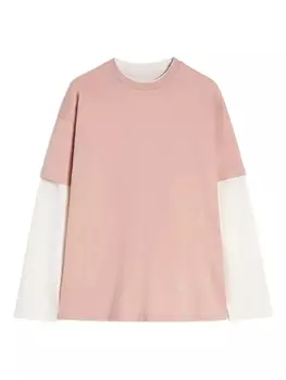 Jil Sander футболка с круглым вырезом, розовый