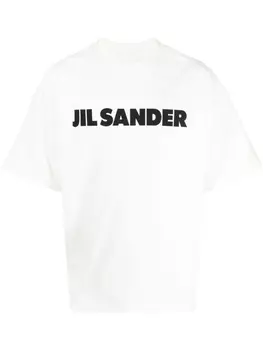 Jil Sander футболка с логотипом, белый