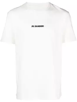 Jil Sander футболка с логотипом, белый
