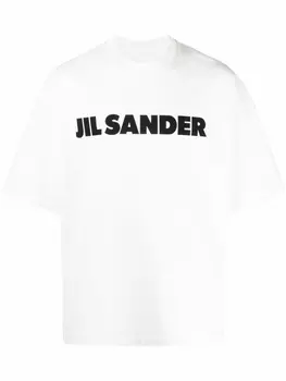 Jil Sander футболка с логотипом, белый