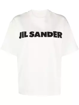 Jil Sander футболка с логотипом, белый