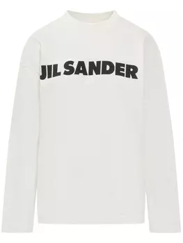 Jil Sander футболка с логотипом, белый