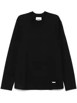 Jil Sander футболка с логотипом, черный