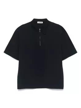 Jil Sander футболка с молнией, черный
