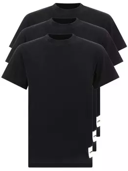Jil Sander футболка с нашивкой-логотипом (комплект из трех штук), черный