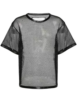 Jil Sander футболка с перфорацией, черный