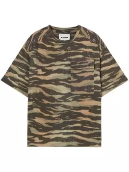 Jil Sander футболка с принтом, зеленый