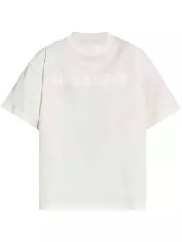 Jil Sander хлопковая футболка с логотипом, белый