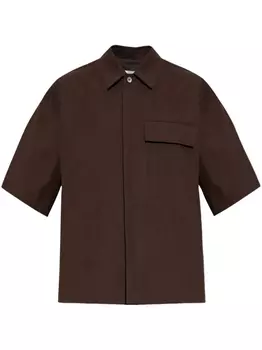 JIL SANDER+ хлопковая рубашка, коричневый