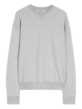 Jil Sander хлопковая толстовка, серый