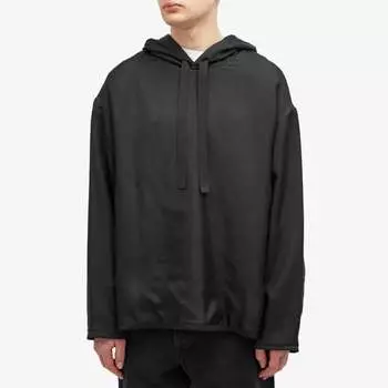 Jil Sander Худи Popover с вышивкой, черный