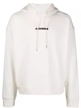 Jil Sander худи с логотипом, нейтральный цвет