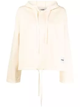 Jil Sander худи с нашивкой-логотипом, нейтральный цвет