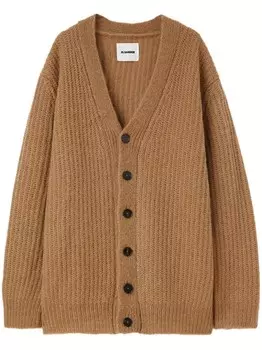 Jil Sander кардиган на пуговицах, коричневый