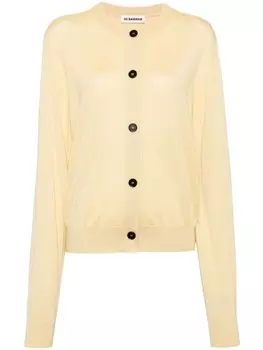 Jil Sander кардиган с круглым вырезом, желтый