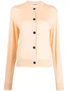 Jil Sander кардиган тонкой вязки, нейтральный цвет