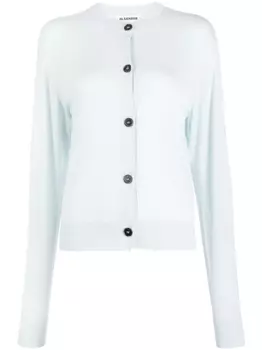 Jil Sander кардиган тонкой вязки, синий