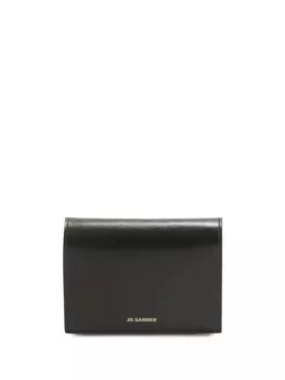 Jil Sander картхолдер с тисненым логотипом, черный