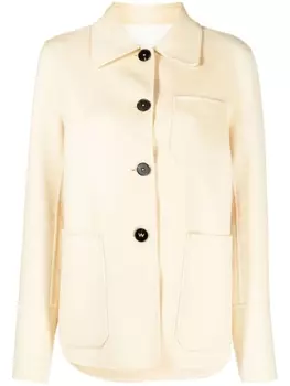 Jil Sander кашемировая куртка-рубашка на пуговицах, желтый