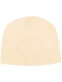 Jil Sander кашемировая шапка бини крупной вязки, желтый
