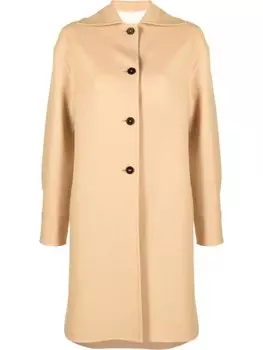 Jil Sander кашемировое однобортное пальто, нейтральный цвет