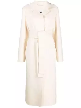 Jil Sander кашемировое пальто с поясом, нейтральный цвет