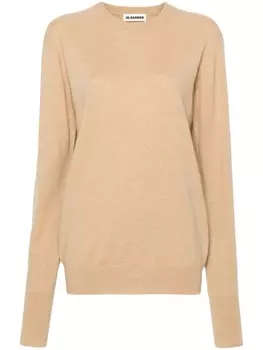 Jil Sander кашемировый джемпер с круглым вырезом, нейтральный цвет