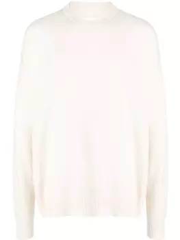 Jil Sander кашемировый джемпер с круглым вырезом, нейтральный цвет