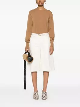 Jil Sander кашемировый джемпер с круглым вырезом, нейтральный цвет