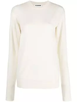 Jil Sander кашемировый джемпер в рубчик, серый