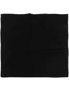 Jil Sander кашемировый шарф с нашивкой-логотипом, черный