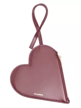 Jil Sander клатч в форме сердца, красный