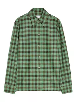 Jil Sander клетчатая рубашка, зеленый