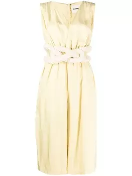 Jil Sander комбинезон с плетеным поясом, желтый