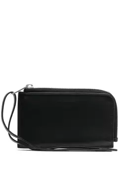 Jil Sander кошелек для монет с ремешком на запястье, черный