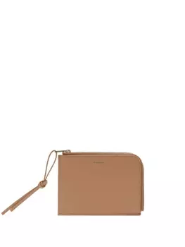 Jil Sander кошелек Giro с тисненым логотипом, нейтральный цвет