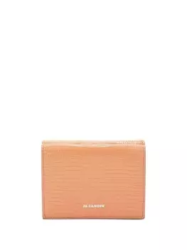 Jil Sander кошелек с тиснением под кожу ящерицы, розовый