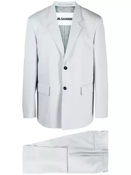 Jil Sander костюм с однобортным пиджаком, серый