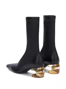 Jil Sander кожаные ботинки, черный