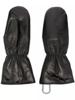 Jil Sander кожаные перчатки, черный