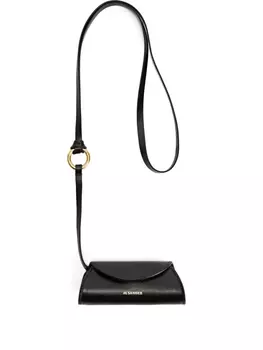 Jil Sander кожаный футляр для губной помады, черный